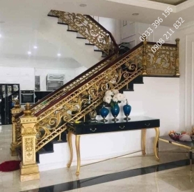Lan can cầu thang nhôm đúc đẹp