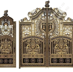 Cổng nhôm đúc hoa văn