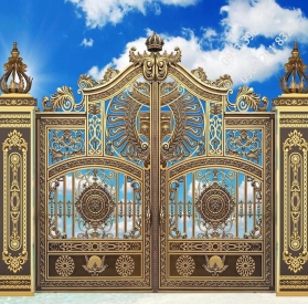 Cửa cổng nhôm đúc