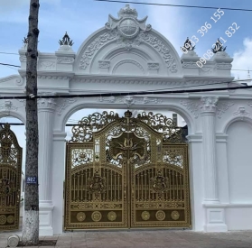 Cổng nhôm đúc nguyên khối