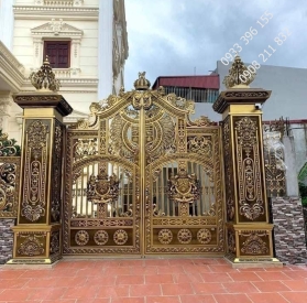 Cổng nhôm đúc 2 cánh
